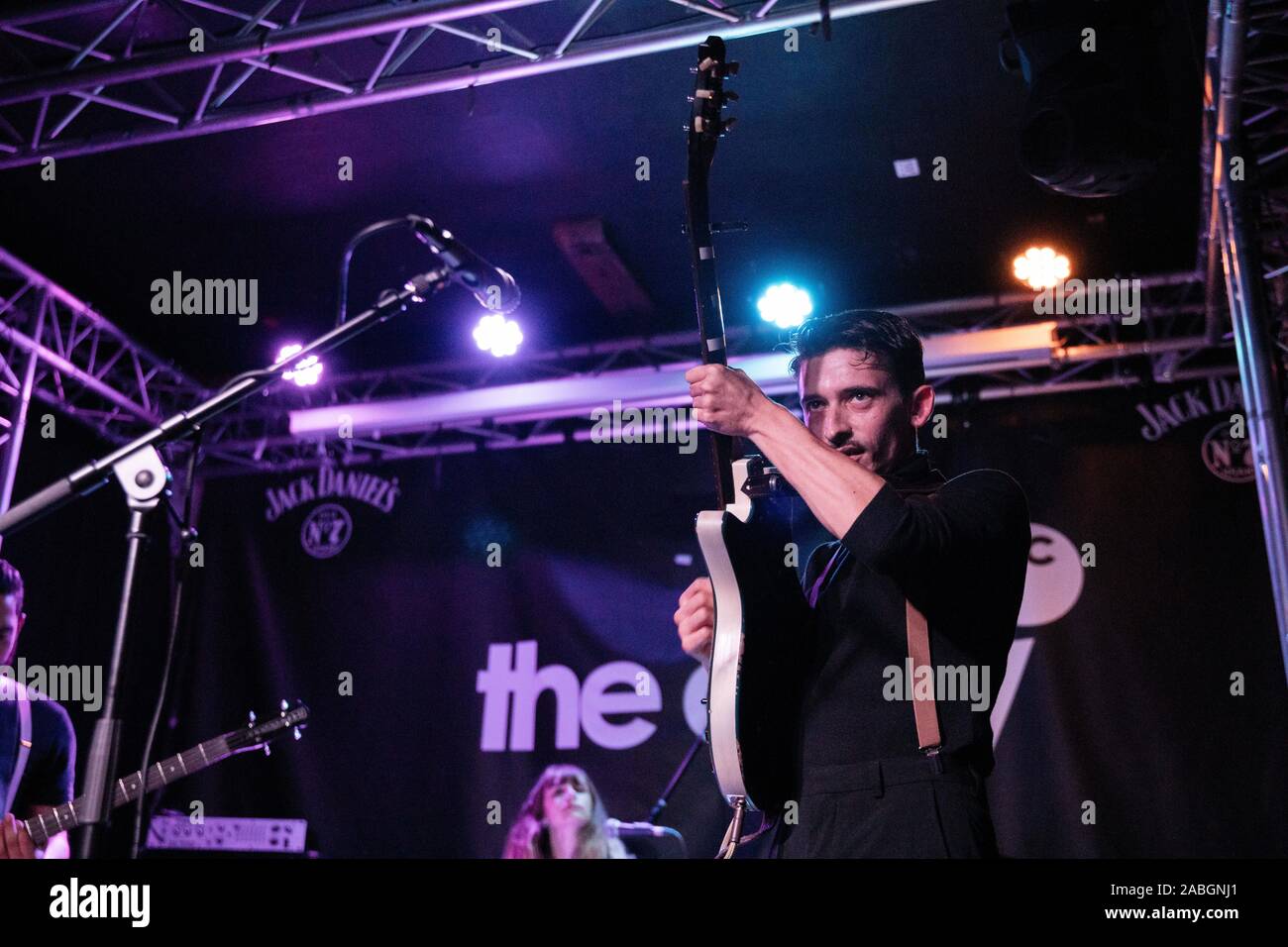 Newcastle/UK - 18. September 2019: Die Silly Walks Band live auf der Bühne in Newcastle Cluny Stockfoto