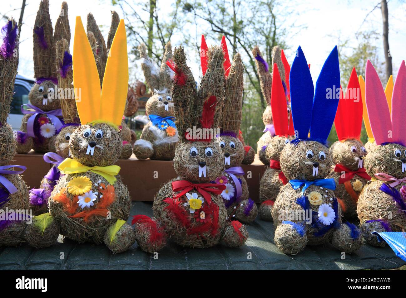 Ostermarkt im Freilichtmuseum, Museum Wsi Opolskiej, Oppeln, Schlesien, Polen, Europa Stockfoto