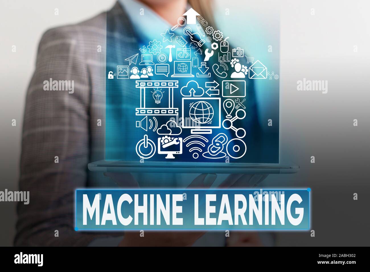 Text Zeichen angezeigt Machine Learning. Business Foto Text wissenschaftliche Studie von Algorithmen und statistischer Modelle. Stockfoto