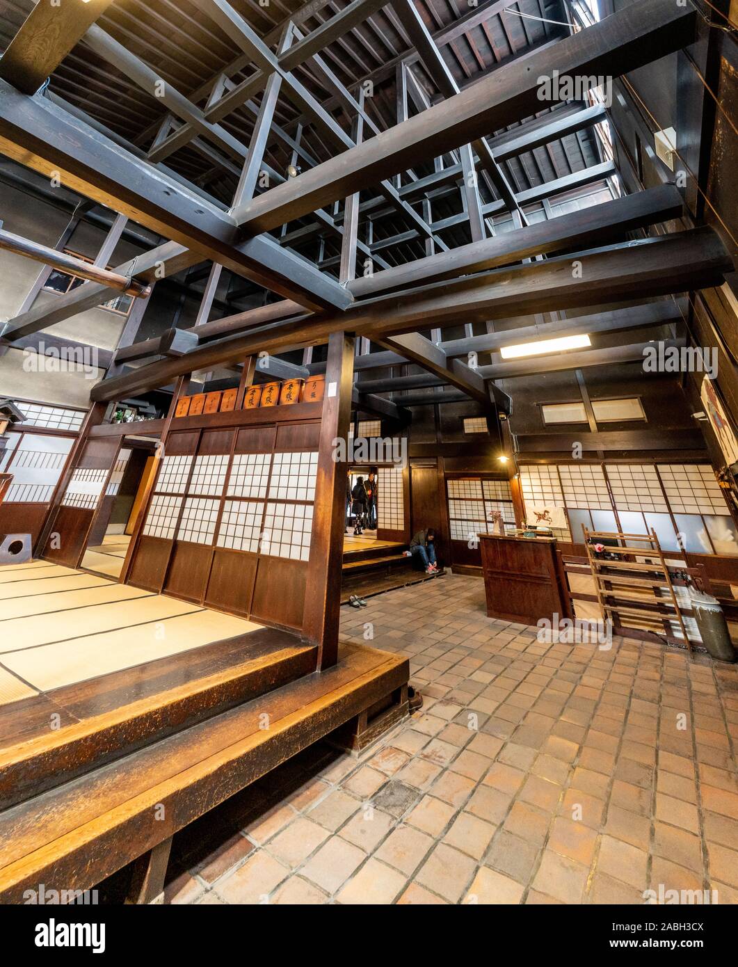 Japanisches traditionelles Haus im Kusakabe Folk Museum, Takayama, Japan Stockfoto