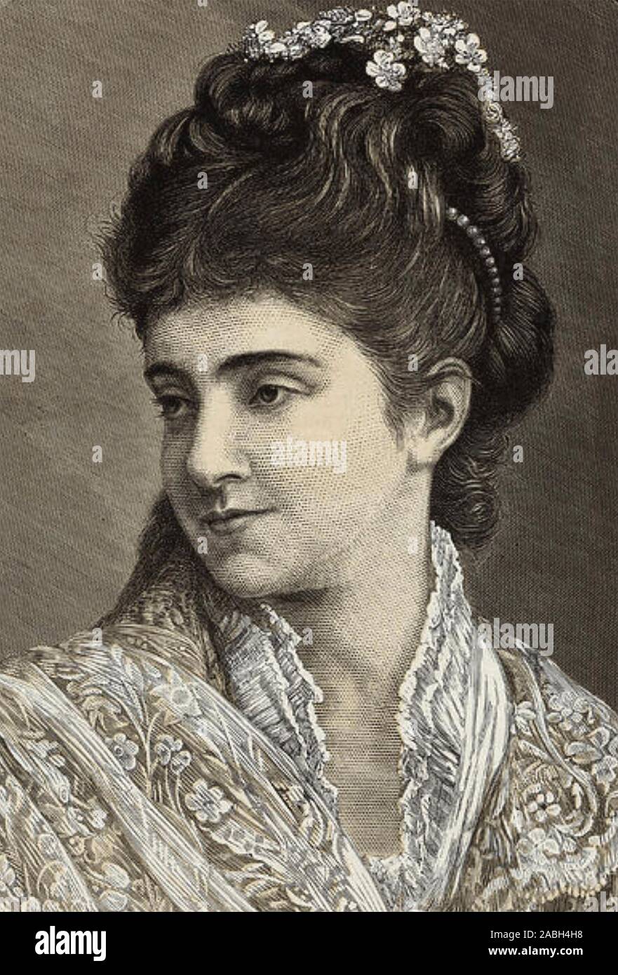 ADELINA PATTI (1843-1919) italienische Opern Sopran Stockfoto