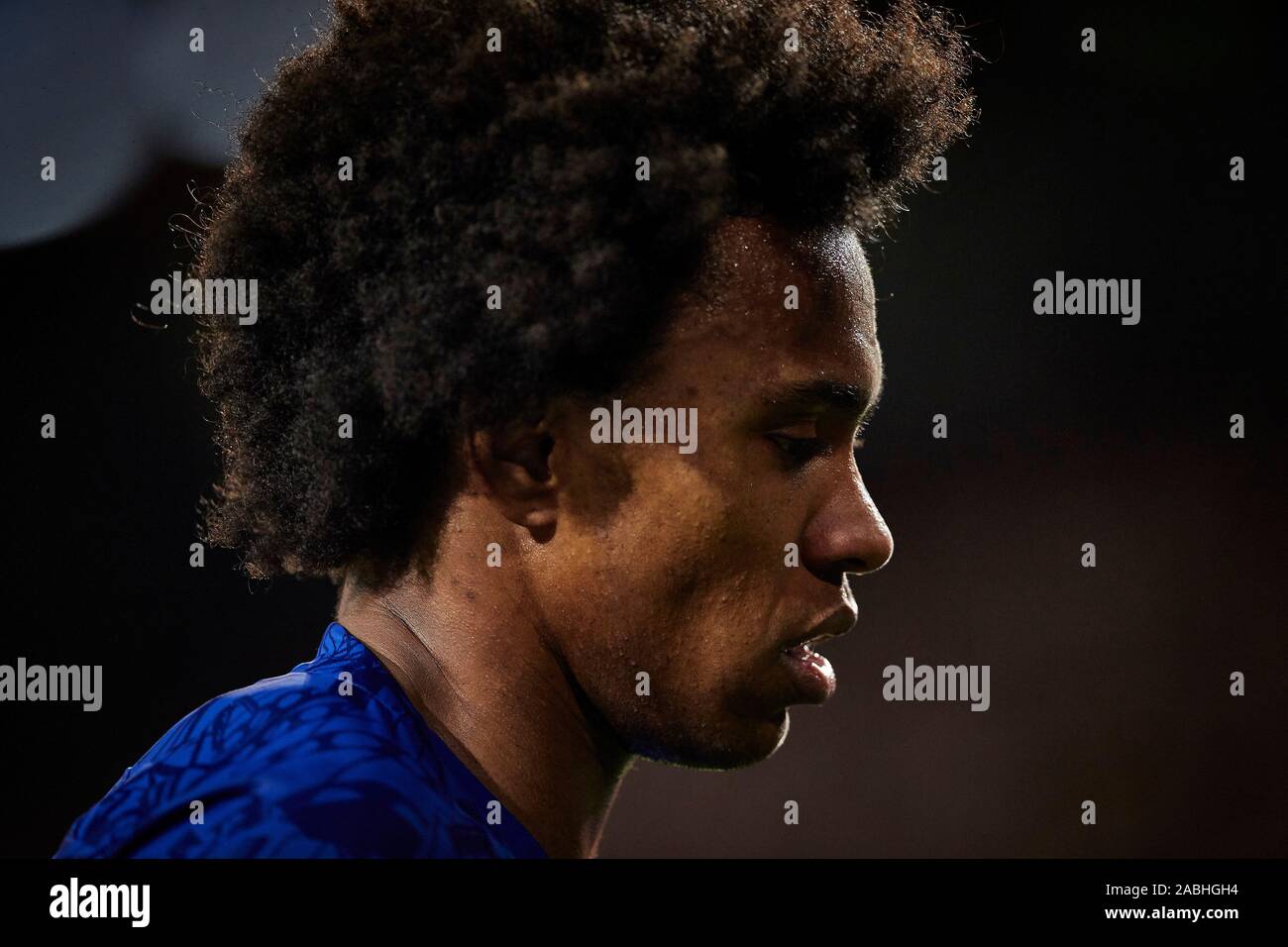 Mestalla, Valencia, Spanien. 27 Nov, 2019. UEFA Champions League Fußball -, Valencia gegen Chelsea; William von Chelsea im Portrait - Redaktionelle Verwendung Credit: Aktion plus Sport/Alamy leben Nachrichten Stockfoto