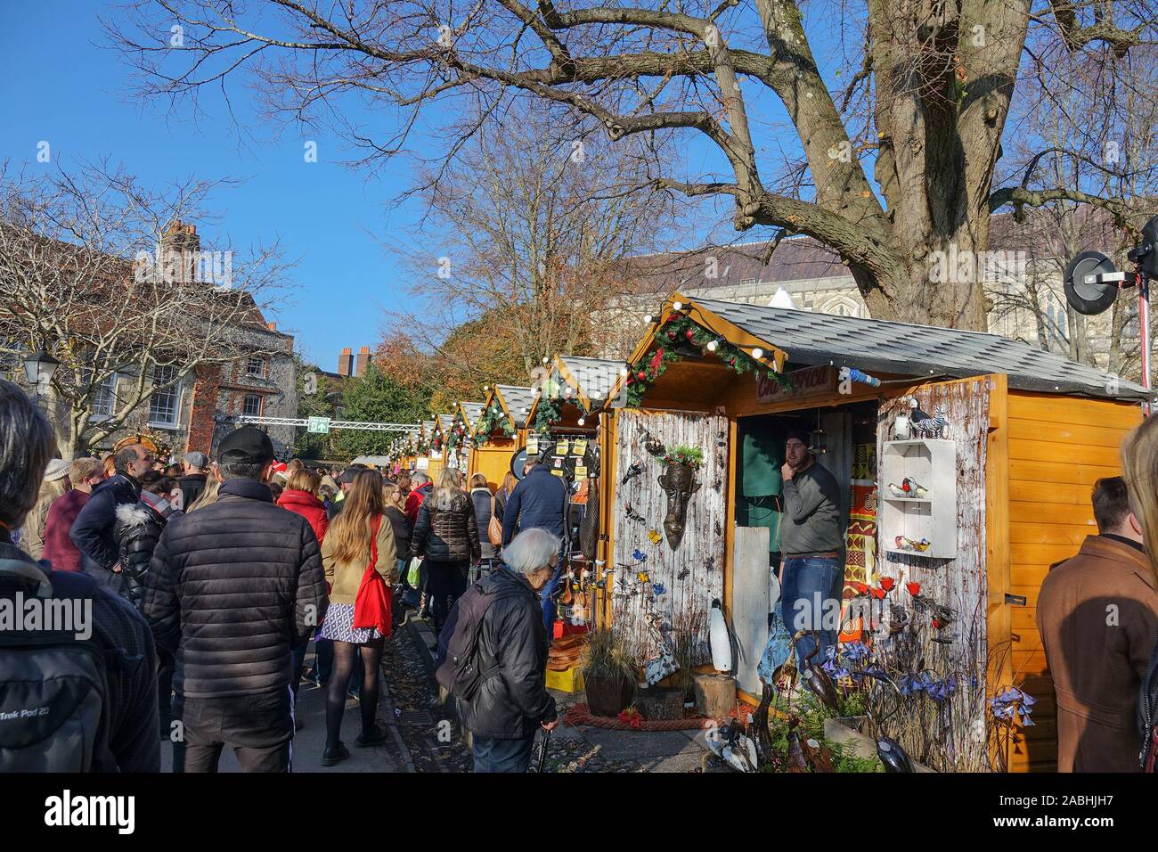 Winchester Weihnachtsmarkt Stockfoto