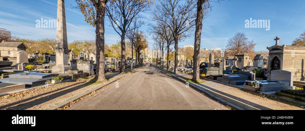 Friedhof Montparnasse in Paris. Stockfoto