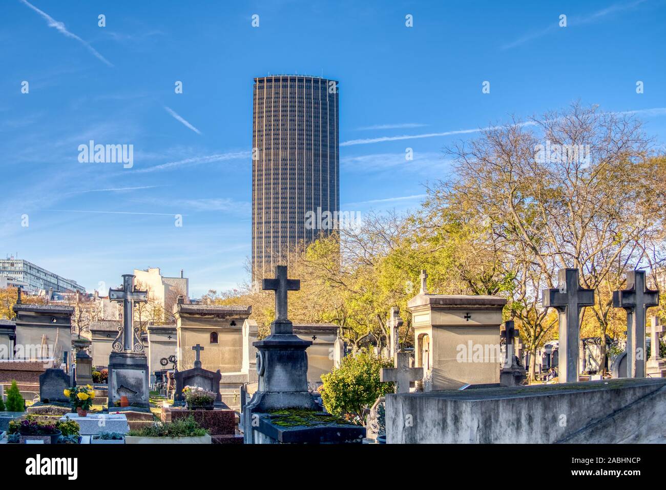 Friedhof Montparnasse in Paris. Stockfoto