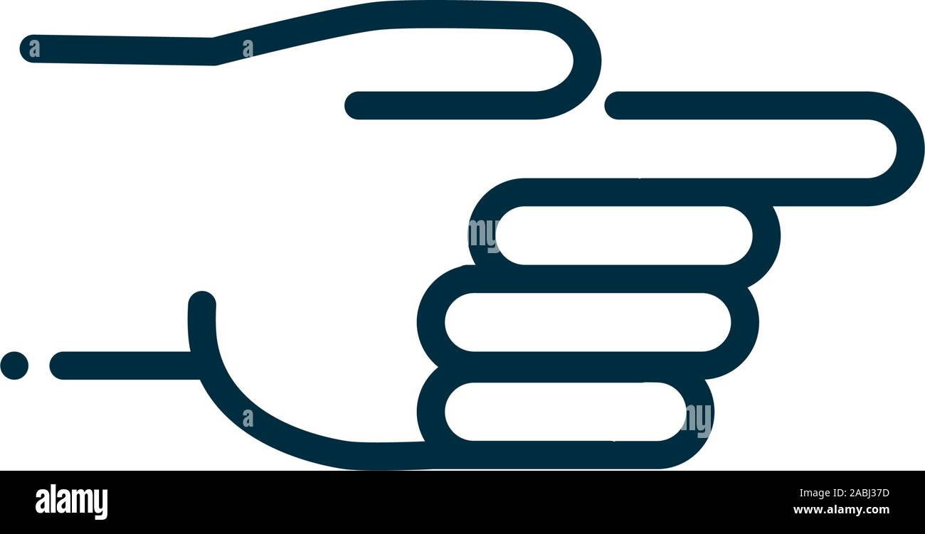 Hand Zeigefinger Frieden und Menschenrechte Linie Vektor illustration Stock Vektor