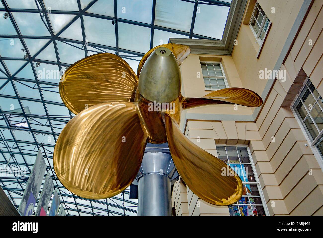 Propeller im National Maritime Museum, Greenwich, Großbritannien Stockfoto