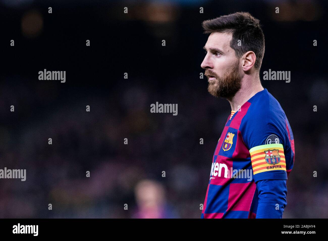 Camp Nou, Barcelona, Katalonien, Spanien. 27 Nov, 2019. UEFA Champions League Fußball, Barcelona gegen Borussia Dortmund; Lionel Messi während der UEFA Champions League Runde 5 gegen Borussia Dortmund - Redaktionelle Verwendung Credit: Aktion plus Sport/Alamy leben Nachrichten Stockfoto