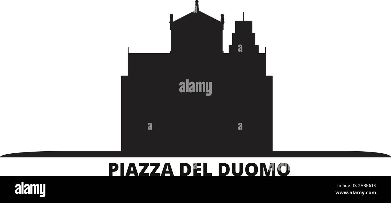 Italien, Pisa, Piazza Del Duomo Skyline der Stadt isoliert Vector Illustration. Italien, Pisa, Piazza Del Duomo reisen Stadtbild mit Referenzmarken Stock Vektor