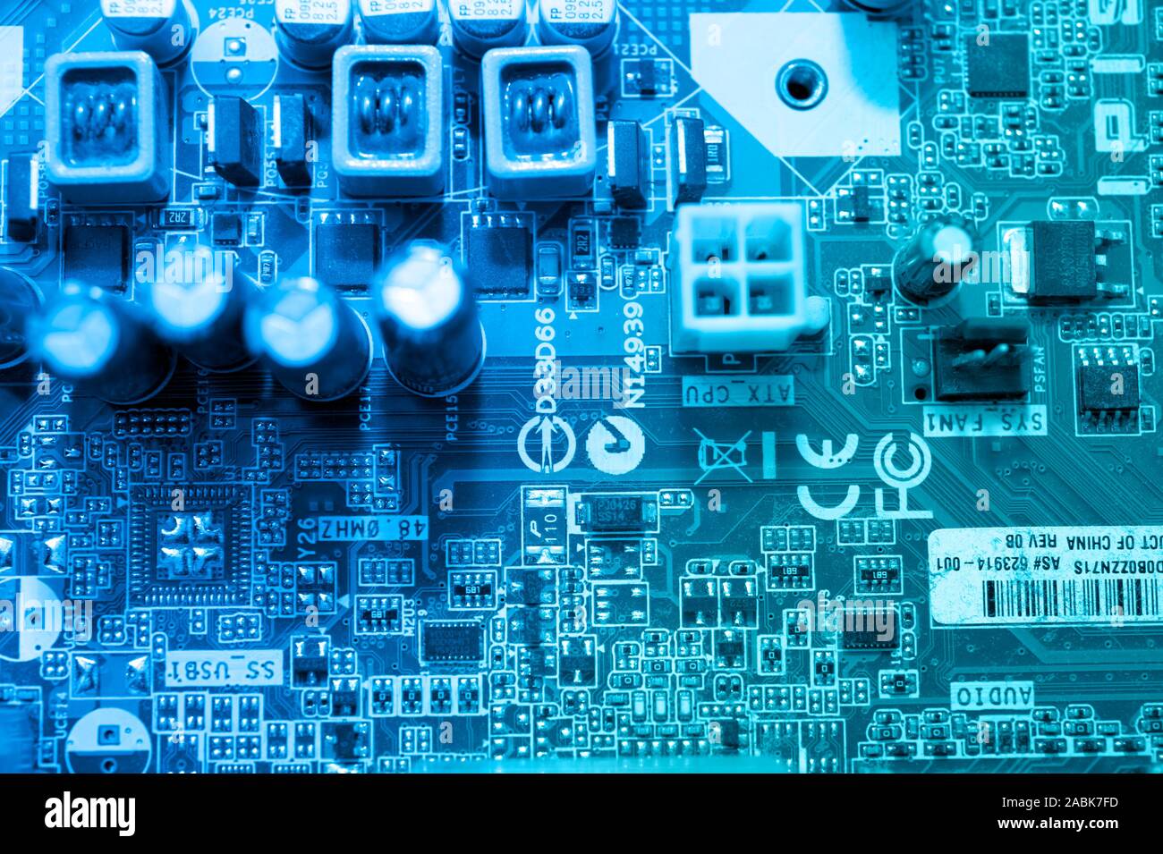 Computer-Chip Board Makro-detail Stockfoto