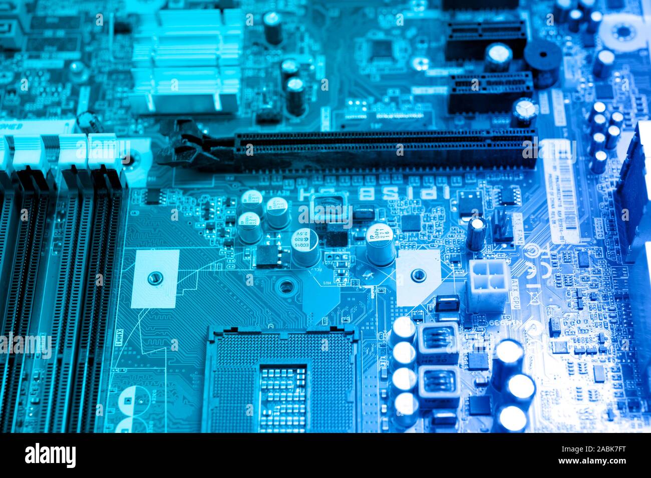 Computer-Chip Board Makro-detail Stockfoto