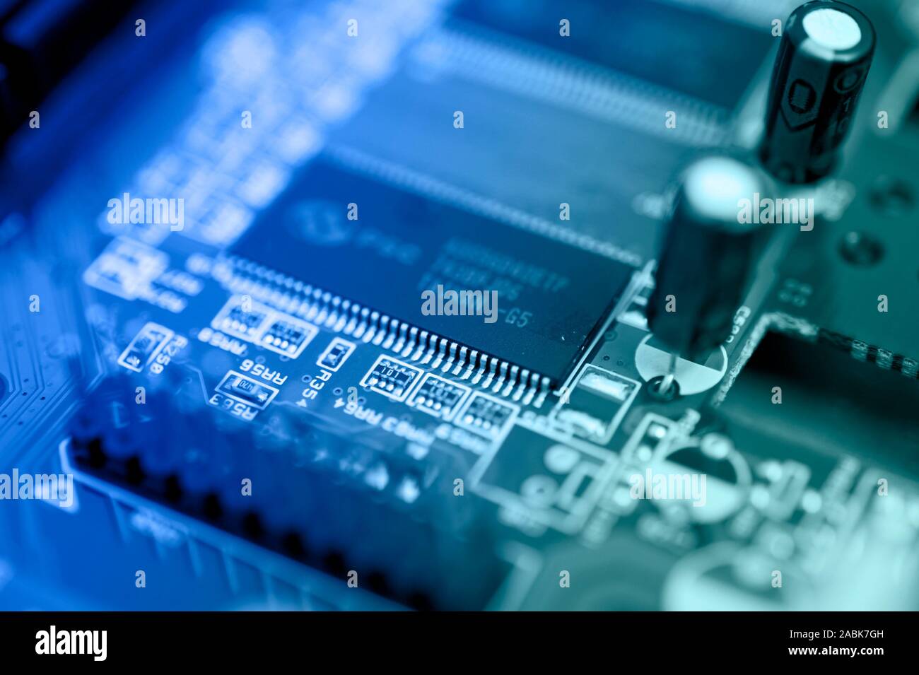 Computer-Chip Board Makro-detail Stockfoto