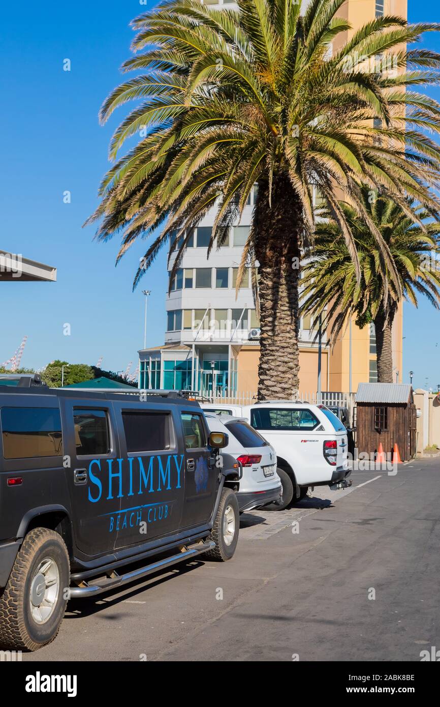 Kapstadt, Südafrika - Oktober 13, 2019: Vor Eingang der Shimmy Beach Club an der V&A Waterfront Hafen Stockfoto