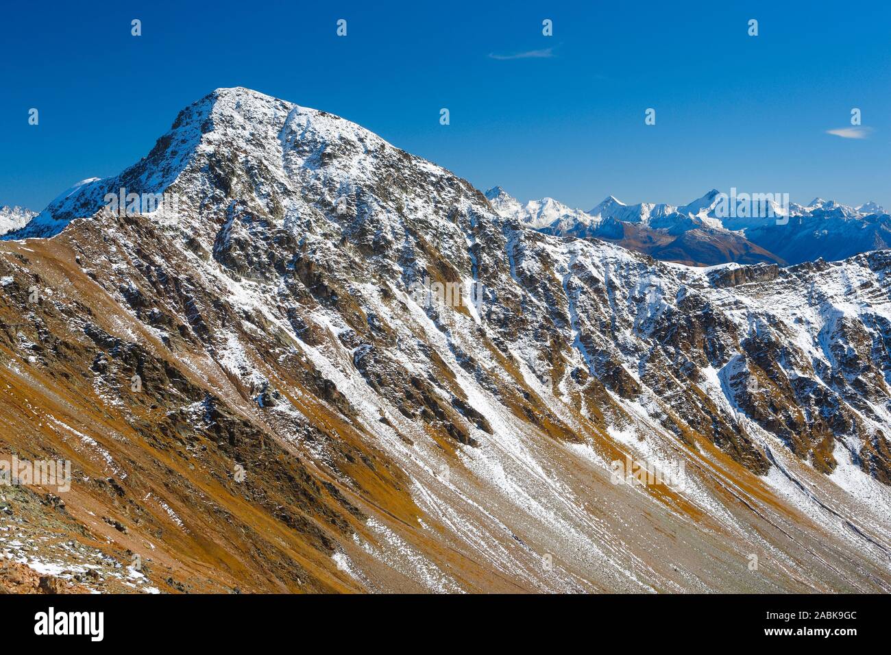 Die Aroser Rothorn (2980 m). Graubünden, Schweiz Stockfoto