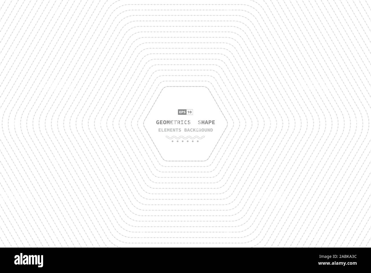 Abstrakte sechseckige Linie der mittleren minimalen Dekoration Hintergrund. Verwenden Sie für Poster, Template Design, ad, Artwork. Vector EPS 10. Stock Vektor
