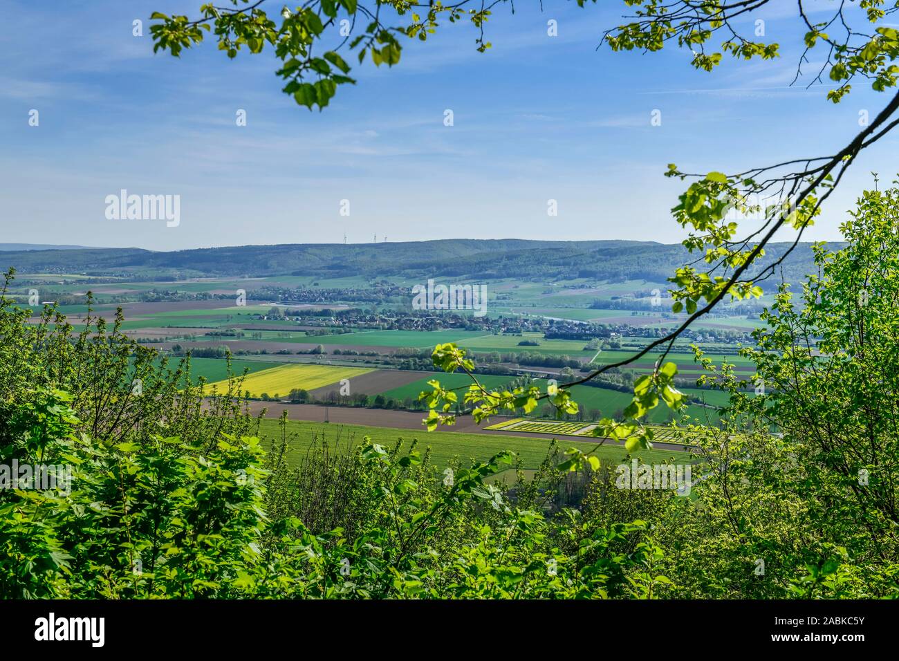 Wesertal bei Hessisch Oldendorf, Weserbergland, Niedersachsen, Deutschland Stockfoto