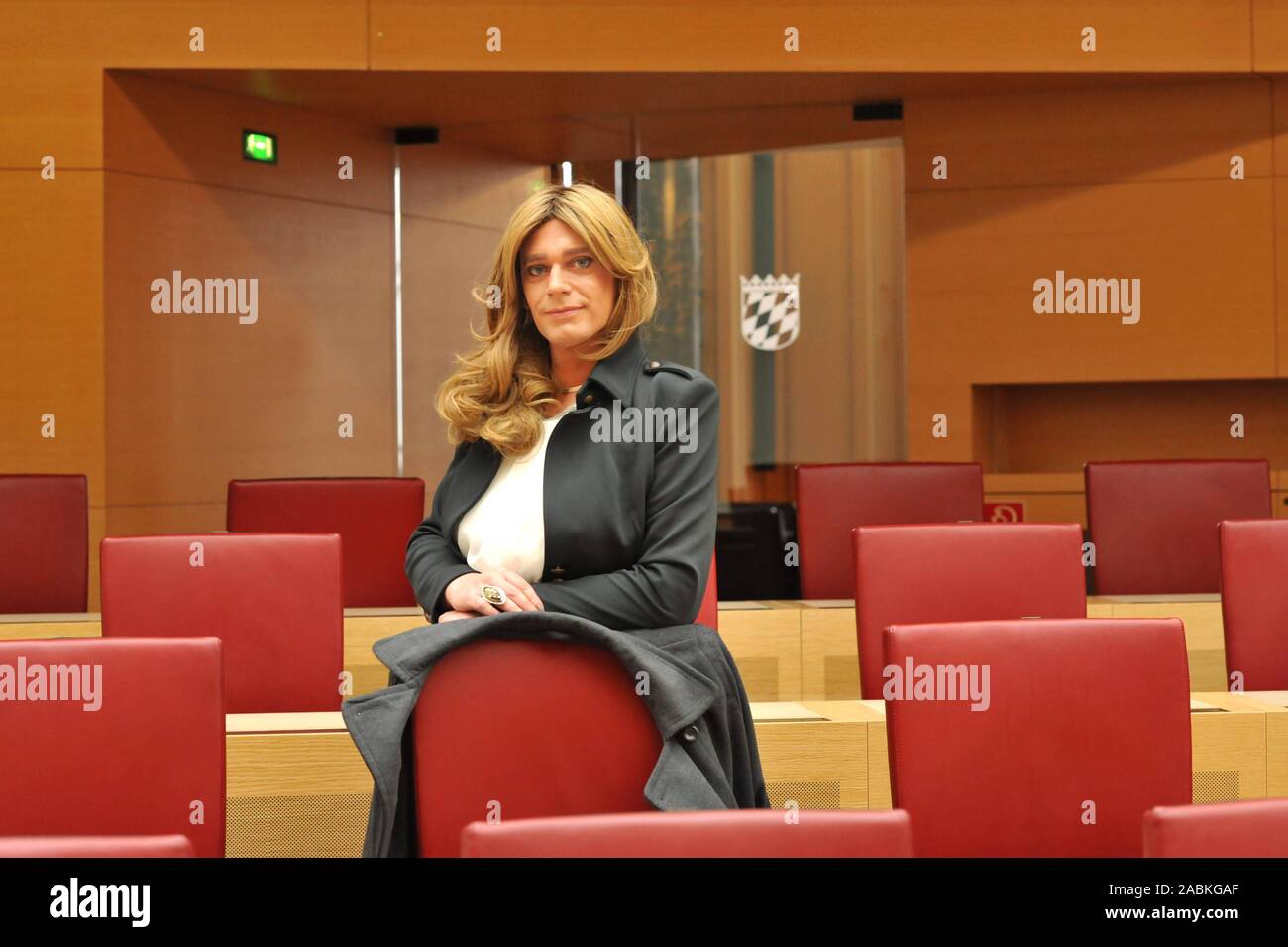 Tessa Ganserer, Mitglied des Landtags von der Grünen Partei, in der Öffentlichkeit gelebt, bis vor kurzem als Markus Ganserer. [Automatisierte Übersetzung] Stockfoto