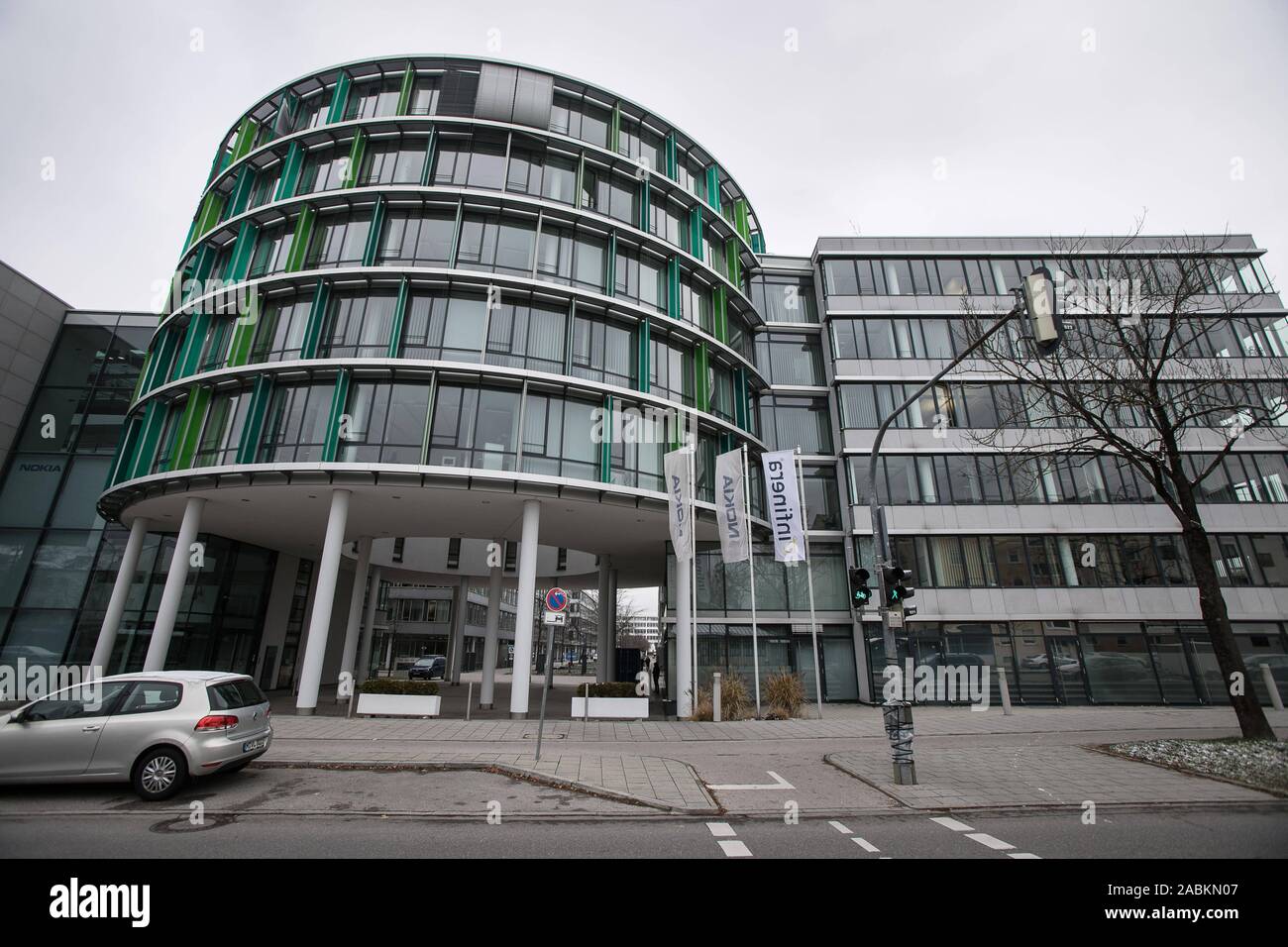 Aufbauend auf Werinherstraße auf dem ehemaligen Räumlichkeiten von Siemens auf der St.-Martin-Stra ße in Ramersdorf. [Automatisierte Übersetzung] Stockfoto