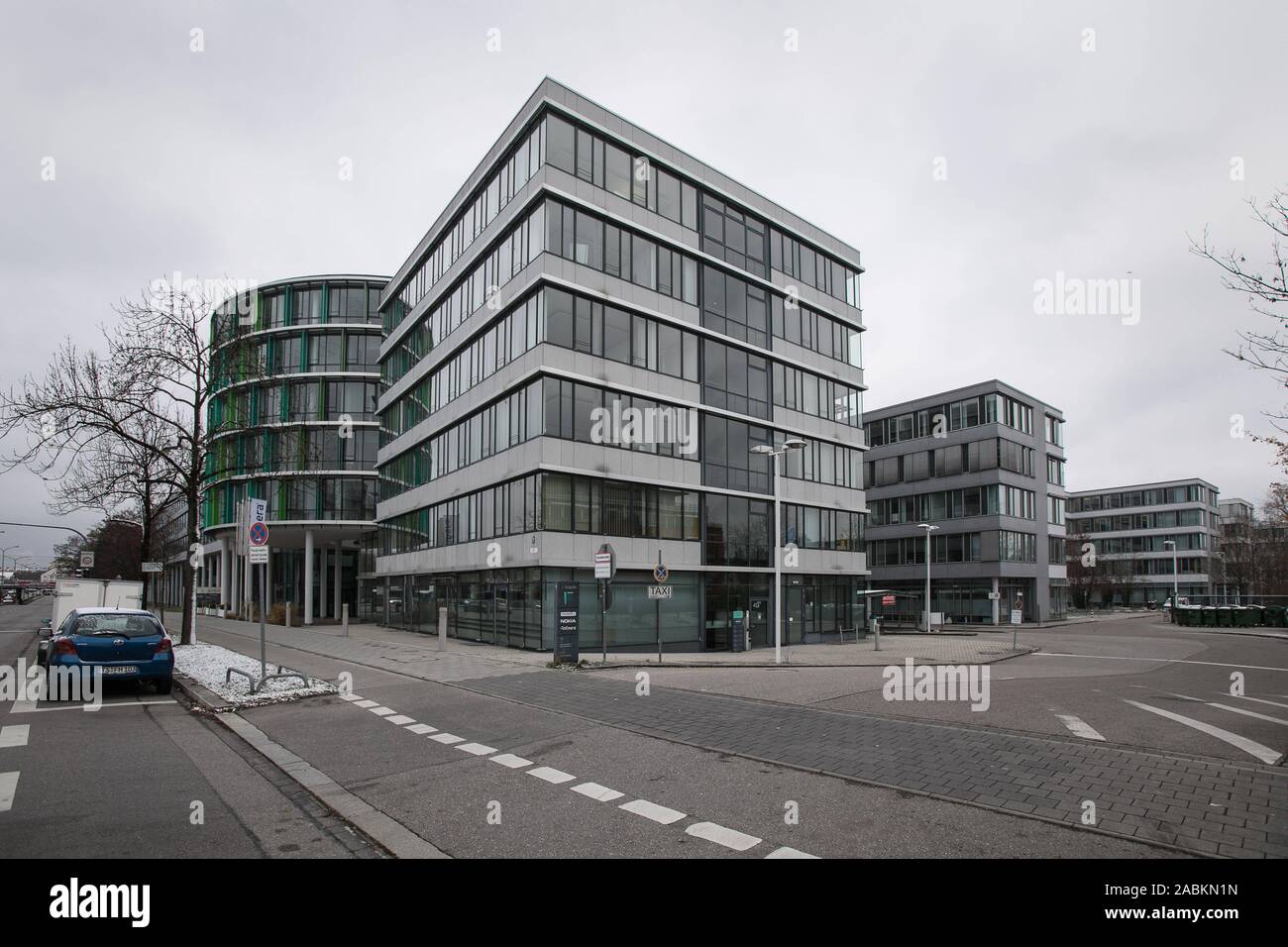 Aufbauend auf Werinherstraße auf dem ehemaligen Räumlichkeiten von Siemens auf der St.-Martin-Stra ße in Ramersdorf. [Automatisierte Übersetzung] Stockfoto