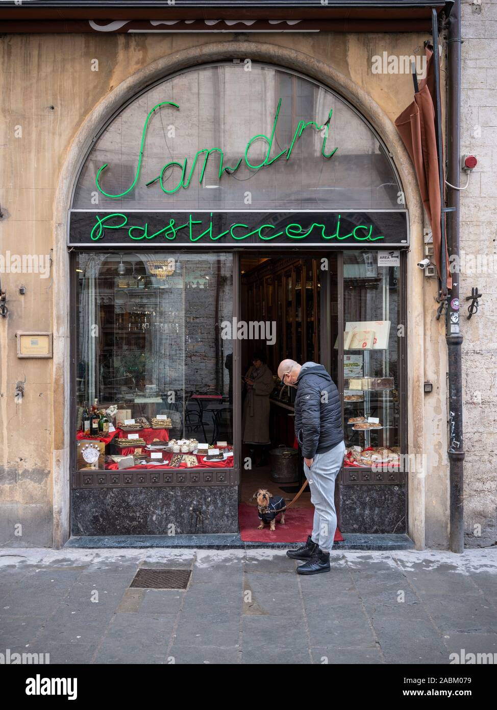 Perugia. Italien. Pasticceria Sandri, historische Bar/Konditorei am Corso Pietro Vannucci, 32. Stockfoto