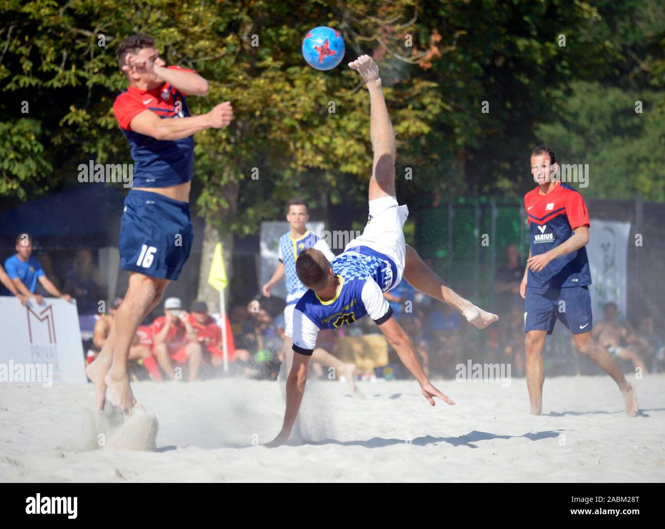 Beachsoccer abschließenden Tag der deutschen Fußball-Bundesliga an der Münchner Beach Resort auf der Regattastrecke Oberschleißheim. [Automatisierte Übersetzung] Stockfoto