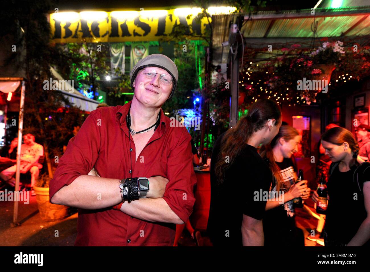 Hans-Georg Stocker, Geschäftsführer der Event Center "Backstage" an der Friedenheimer Brücke in München, während der Free & Easy Festival aufgezeichnet. [Automatisierte Übersetzung] Stockfoto