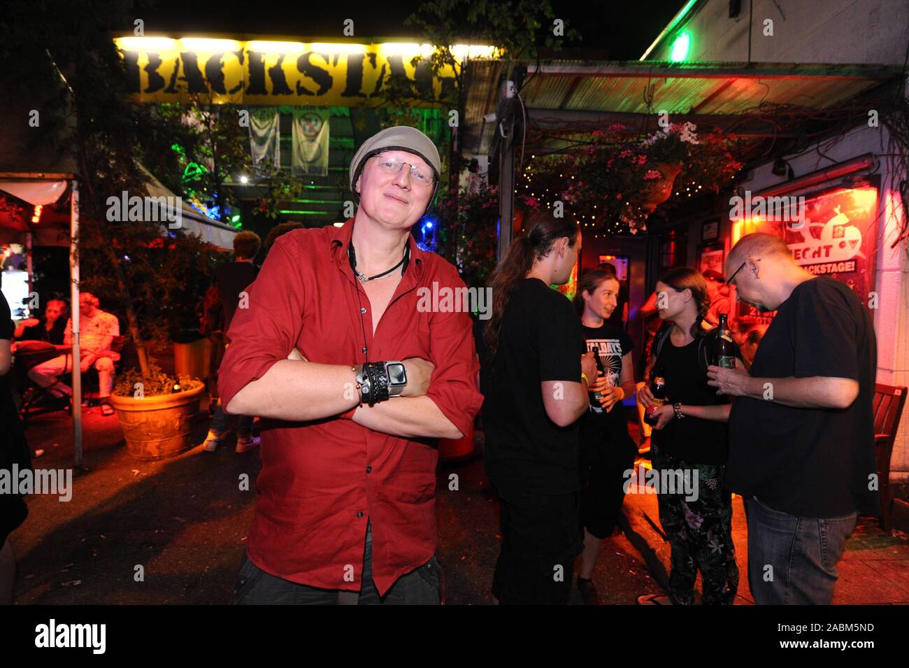 Hans-Georg Stocker, Geschäftsführer der Event Center "Backstage" an der Friedenheimer Brücke in München, während der Free & Easy Festival aufgezeichnet. [Automatisierte Übersetzung] Stockfoto