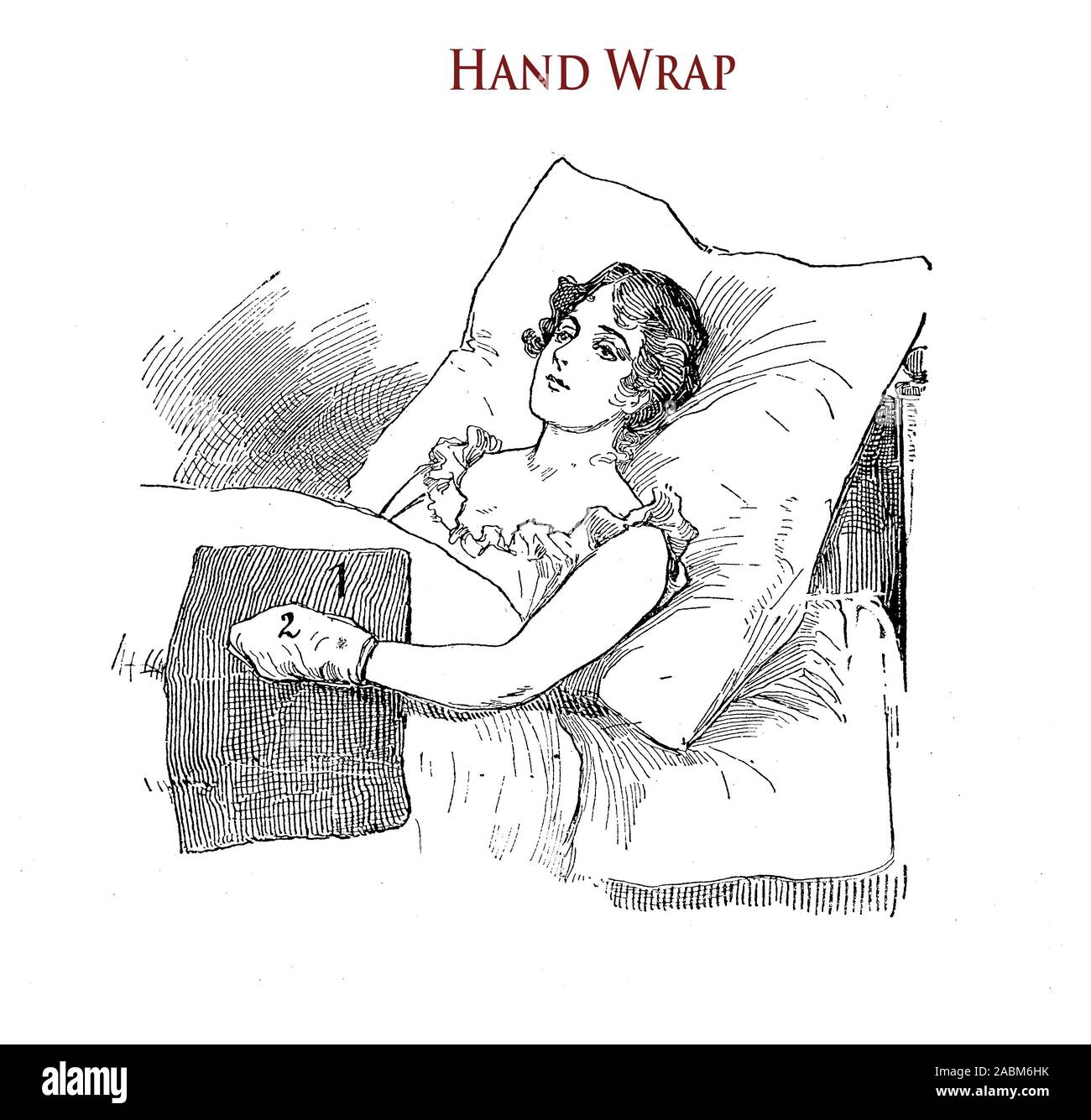 Gesundheitswesen und Medizin: Hand wrap Bandage Stockfoto