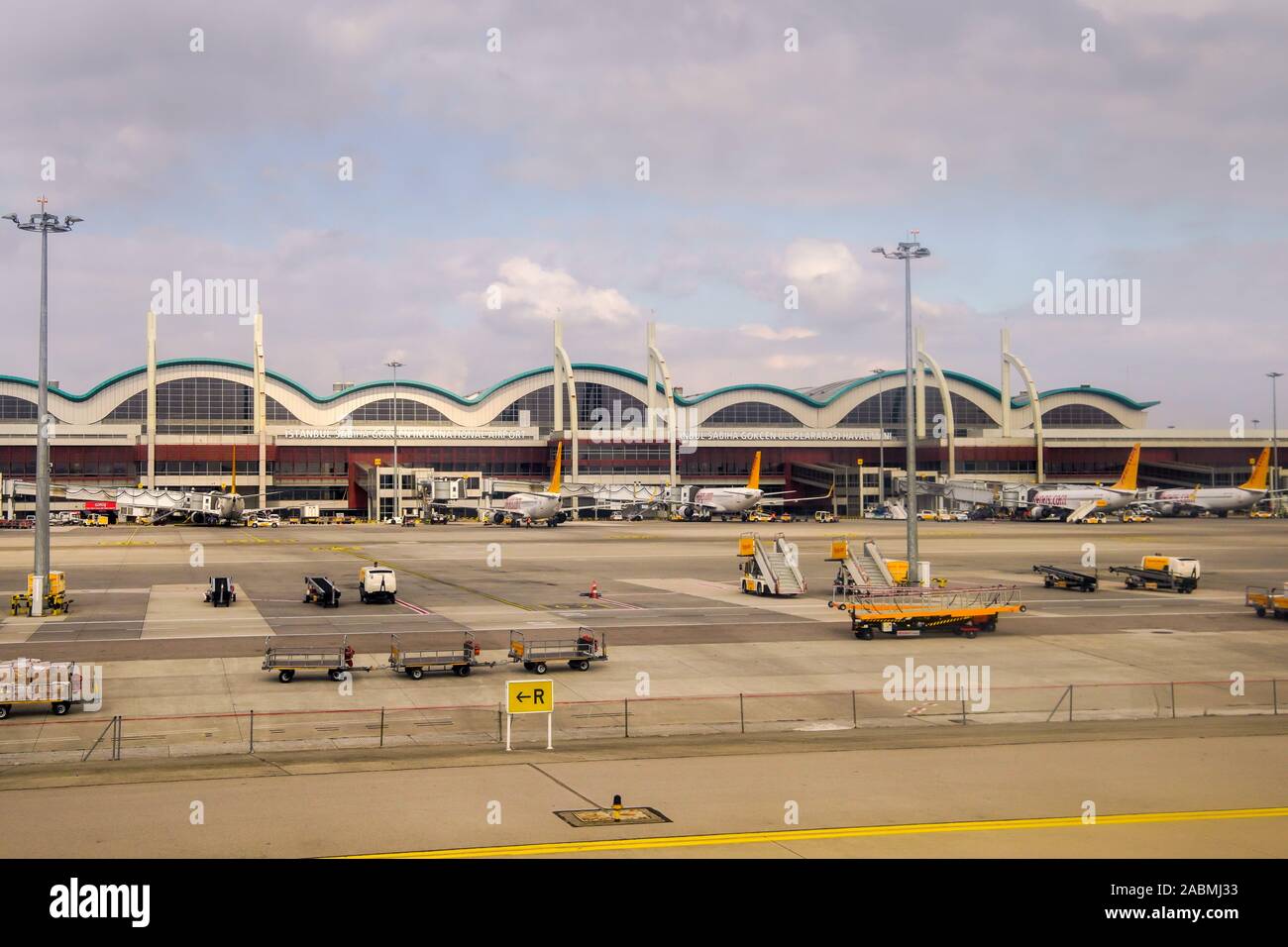 Istanbul Sabiha Gökcen International Airport ist das Gitter Stadt Istanbul, Türkei. Stockfoto