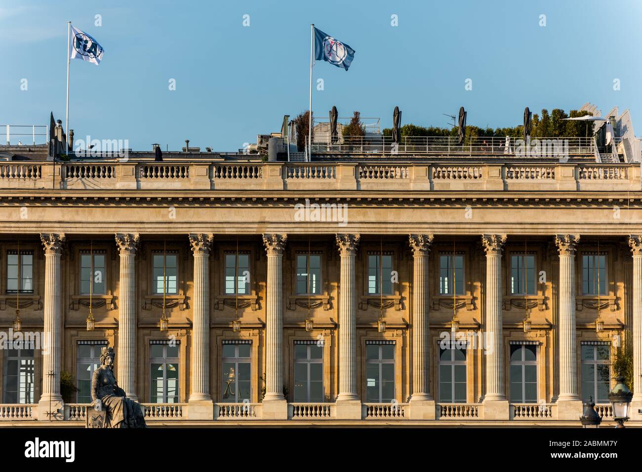 Federation Internationale Automobil Gebäude an der Place de la Concorde in Paris, Frankreich. Stockfoto