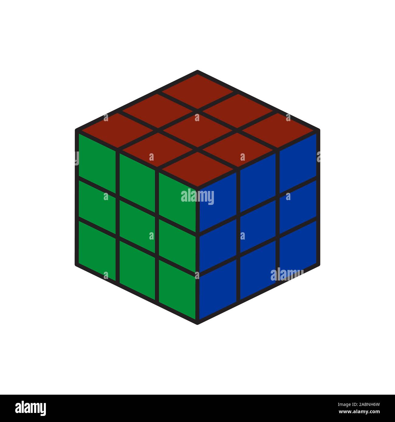Vector Farbe Symbol. Vektor cube Spielzeug Puzzle, 4x4-Quadrat. Mechanische puzzle Spielzeug. Vector Illustration auf weißem Hintergrund. Element der Baby- und zu Stock Vektor