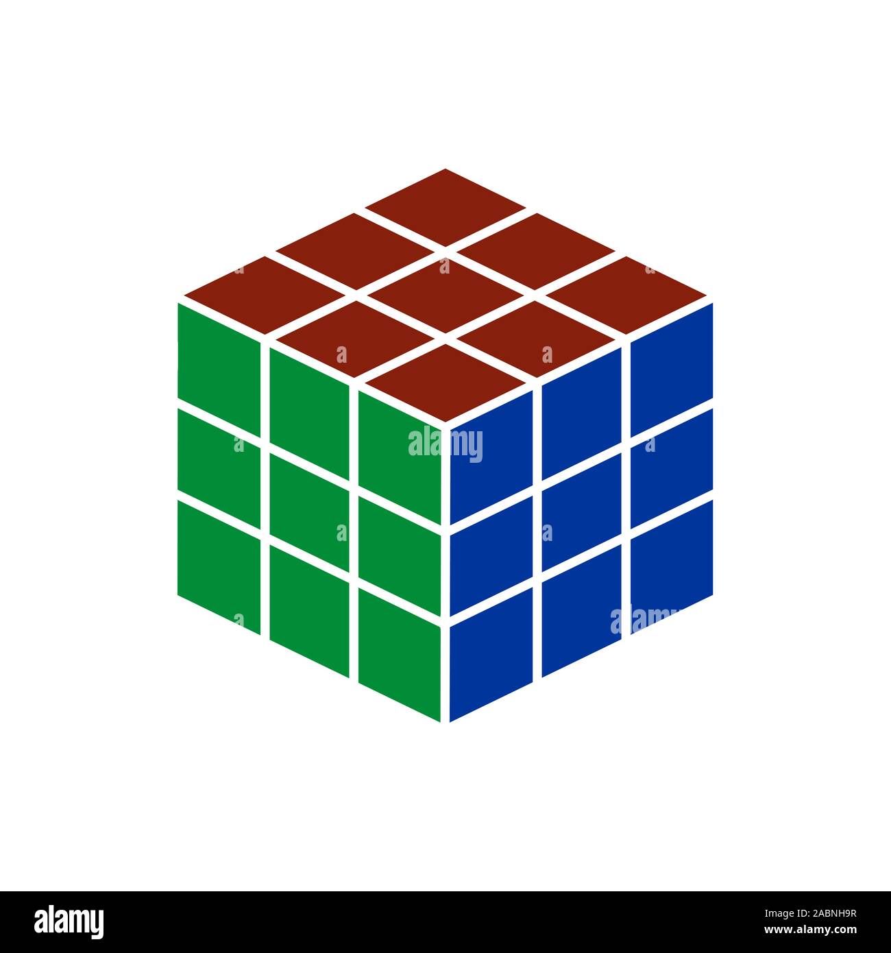 Vector Farbe Symbol. Vektor cube Spielzeug Puzzle, 4x4-Quadrat. Mechanische puzzle Spielzeug. Vector Illustration auf weißem Hintergrund. Element der Baby- und zu Stock Vektor