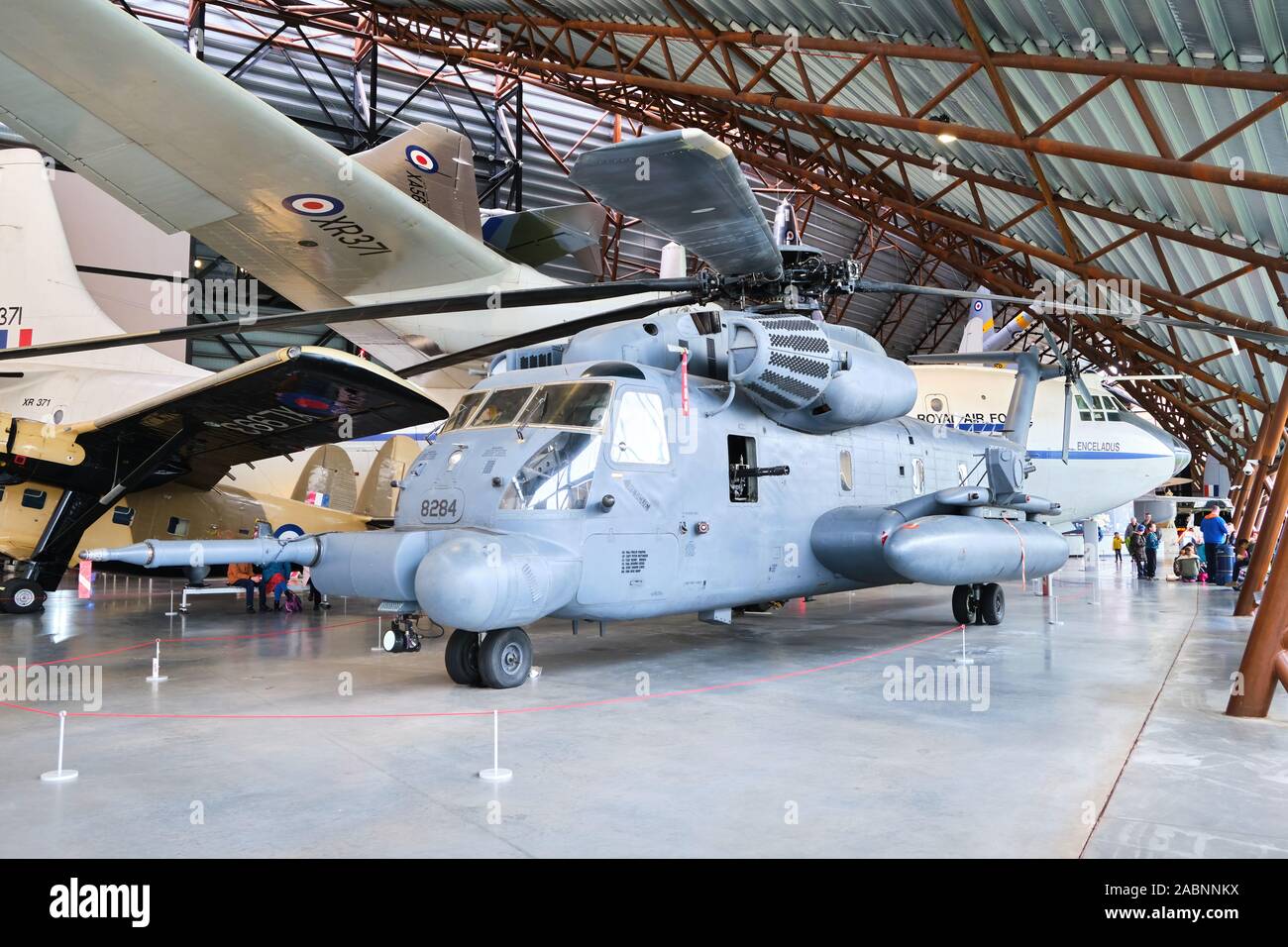 Sikorsky MH-53M Pave Low IV Special Operations & Suche und Rettung Hubschrauber 68-8284 auf Anzeige im Kalten Krieg am Cosford Air Museum Stockfoto