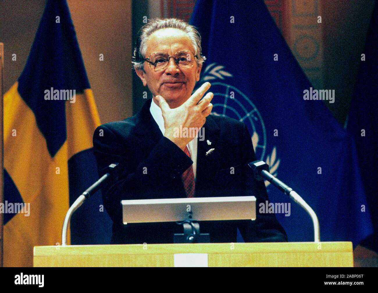 STEN ANDERSSON ehemaliger schwedischer Politiker für Sozialdemokratische und diente als Minister für Auswärtige Angelegenheiten Stockfoto