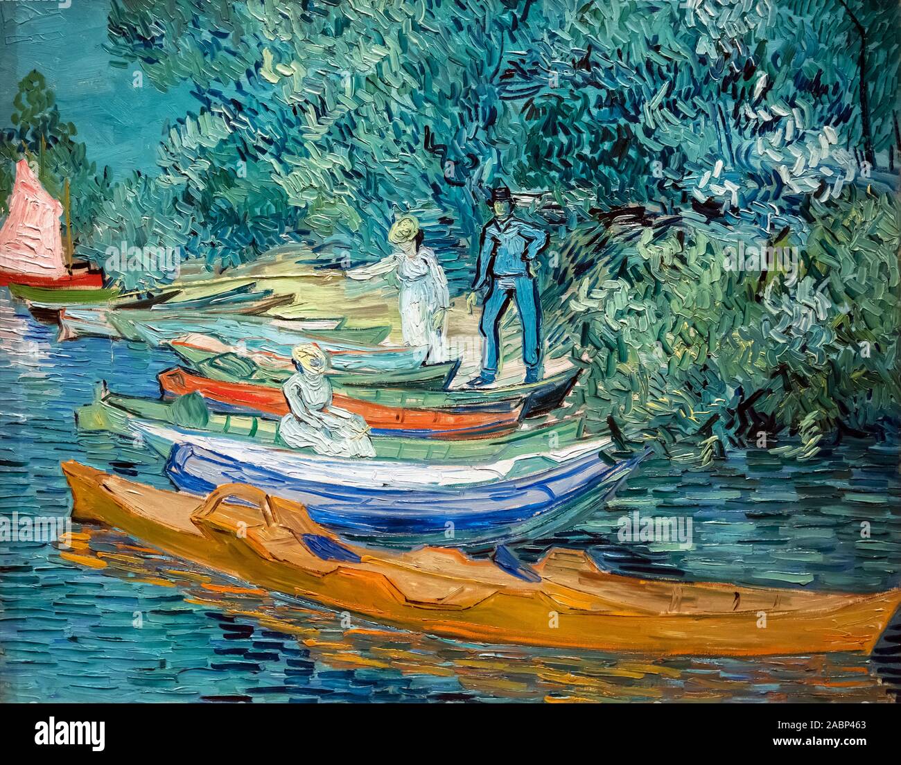 Ufer der Oise in Auvers von Vincent Van Gogh (1853-1890), Öl auf Leinwand, 1890 Stockfoto