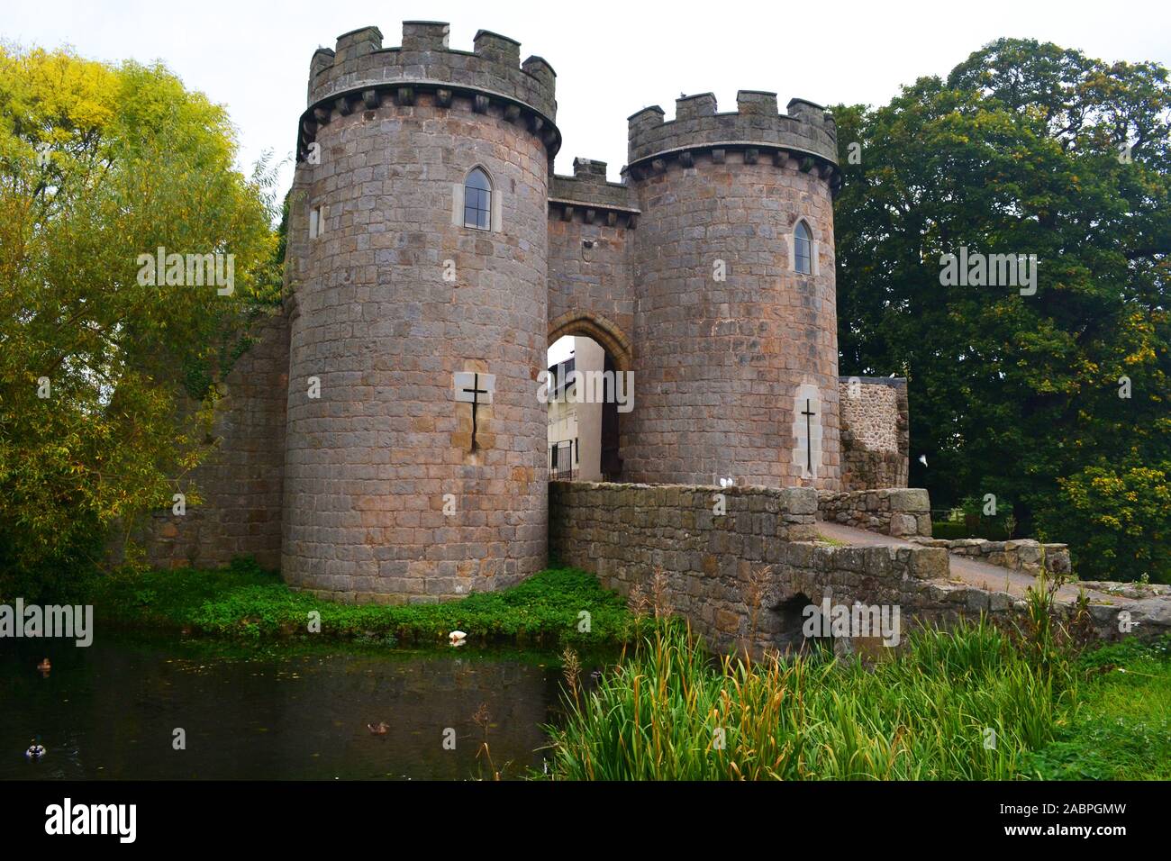 Whittington Schloss, in der Nähe von Telford, Shropshire, Großbritannien Stockfoto