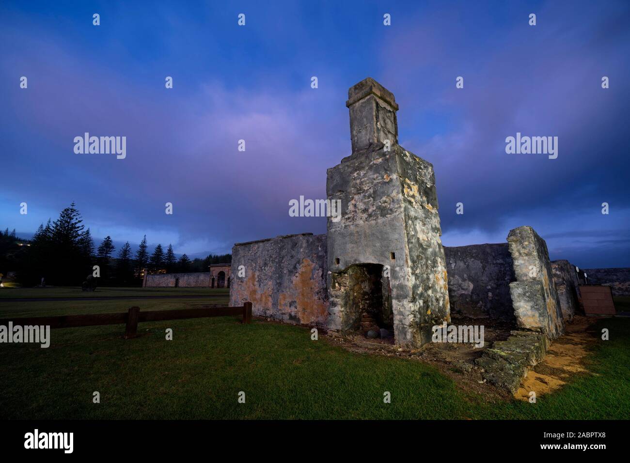 Ruinen des Constable Viertel in Kingston und Arthur's Vale historischen Bereich. Norfolk Island, Australien Stockfoto
