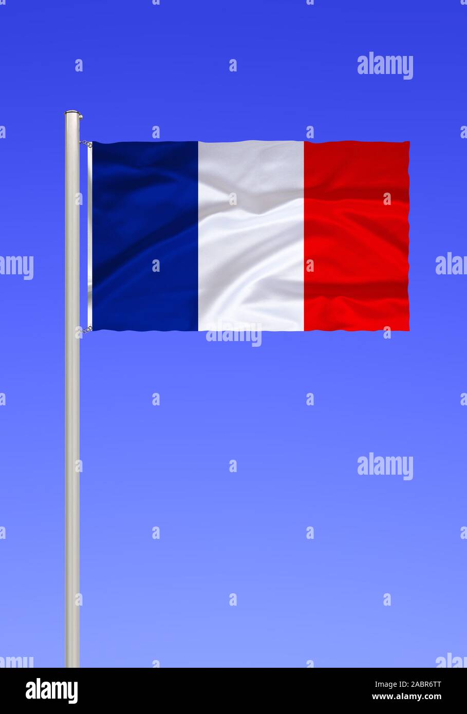 Flagge von Frankreich Stockfoto