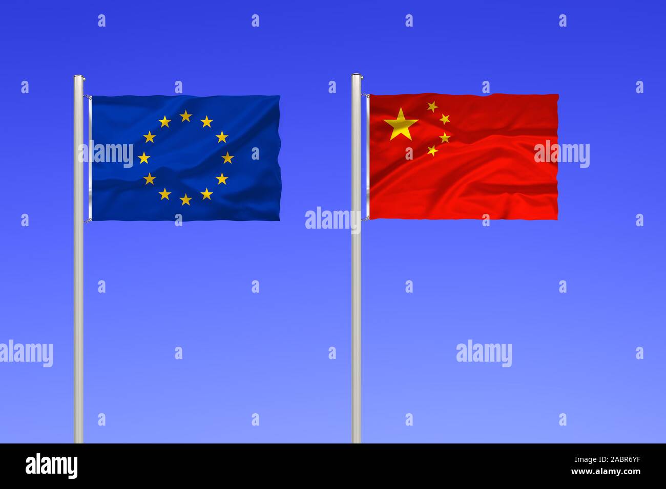 1802 von Europa und China Stockfoto