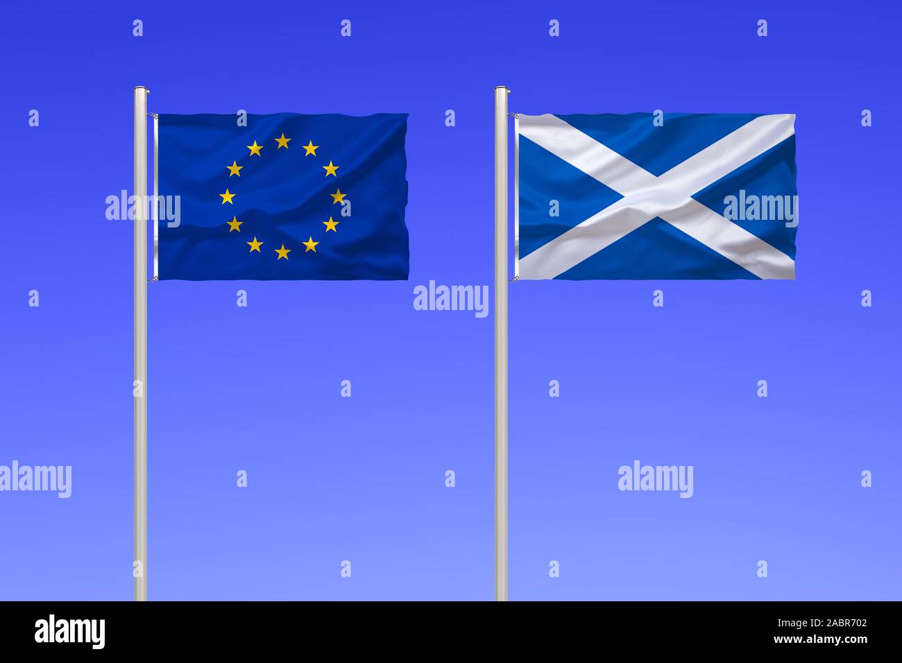 Flagge von England und Schottland Stockfoto