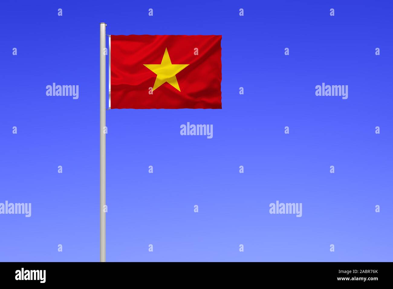 Flagge von Vietnam, Asien, Stockfoto