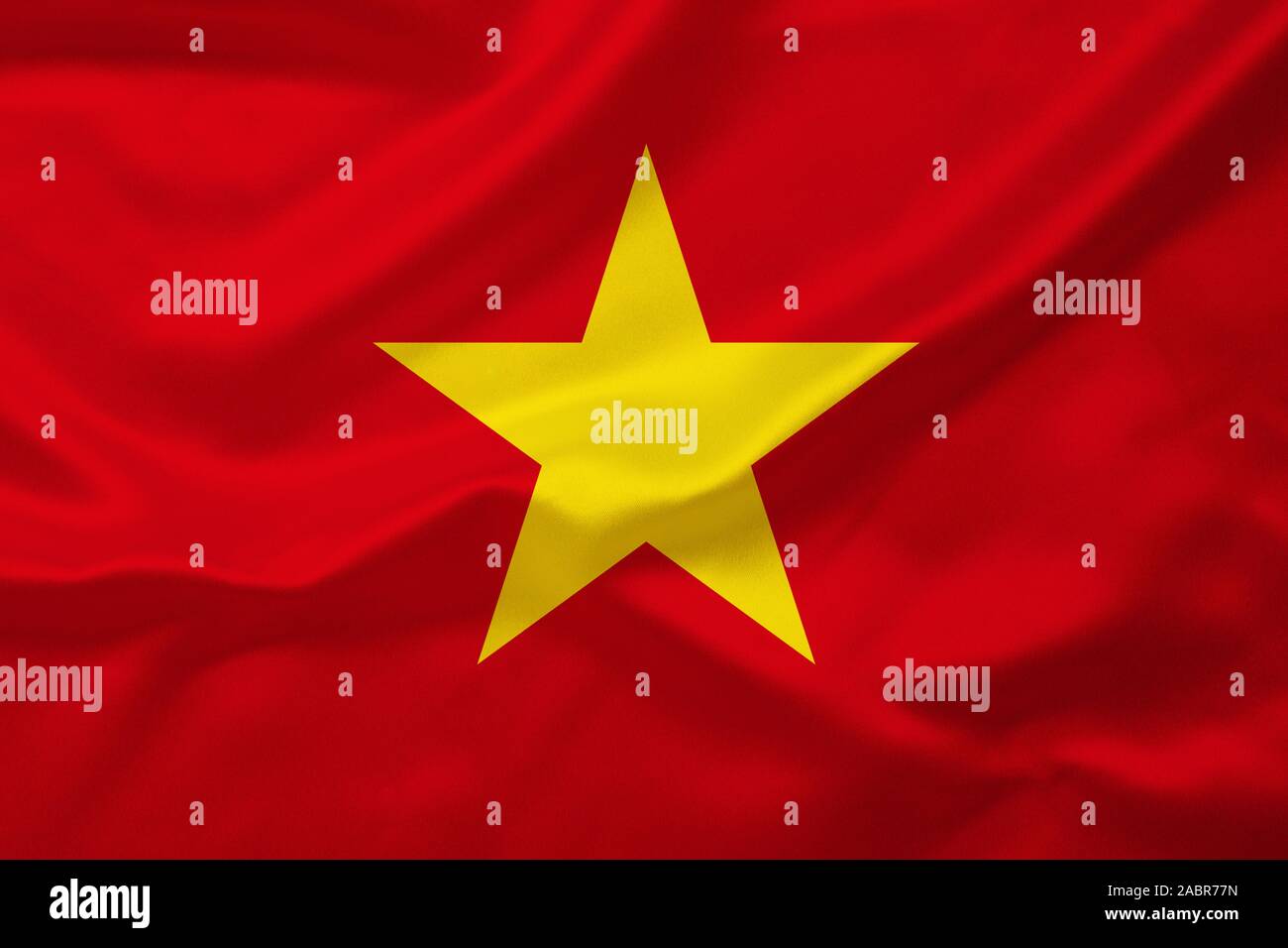 Flagge von Vietnam, Asien, Stockfoto