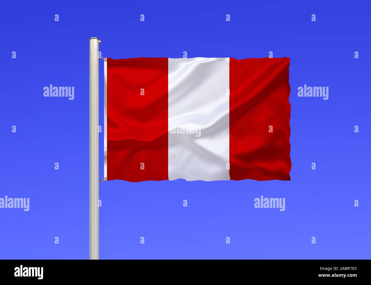 Flagge von Peru, Suedamerika, Stockfoto