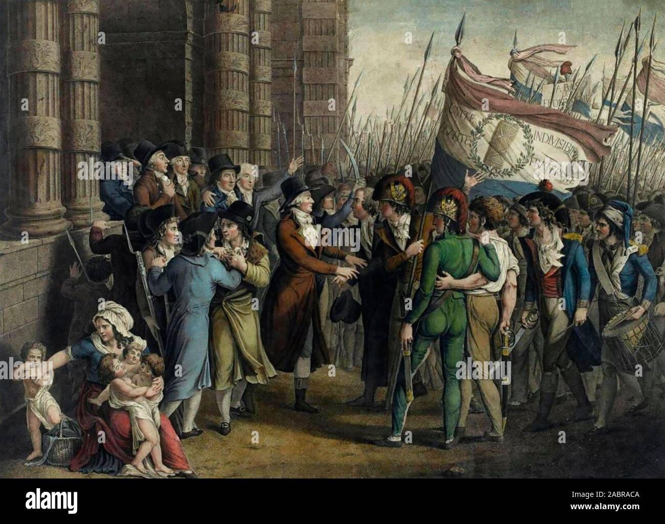 Die Beseitigung der Girondins - das Übereinkommen durch die Nationalgarde und die Pariser Sektionen am 31. Mai 1793. Jean Joseph François Tassaert, ca. 1800 Stockfoto