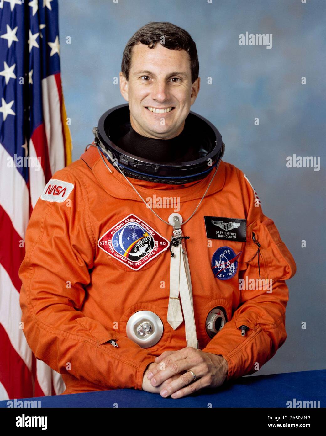 (Oktober 1990) - - - Astronaut Francis D. (Drew) Gaffney, Nutzlast Spezialist in der Ausbildung für SLS-1 (STS-40) Stockfoto