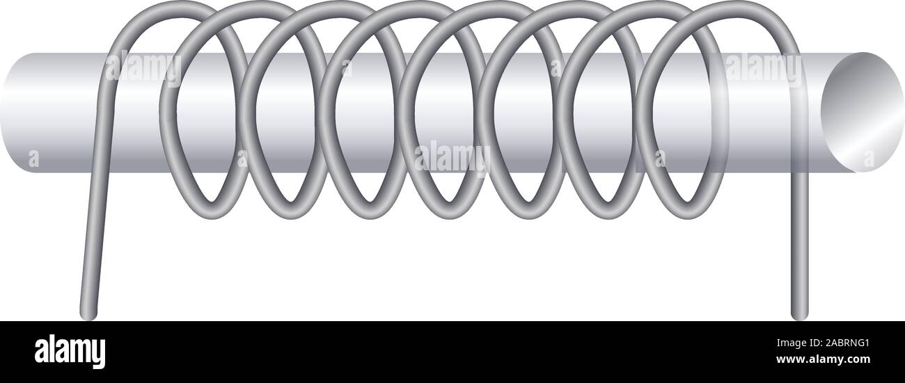 Spiralförmige spule Symbol. Cartoon von Spiral-spule Vektor Symbol für Web Design auf weißem Hintergrund Stock Vektor