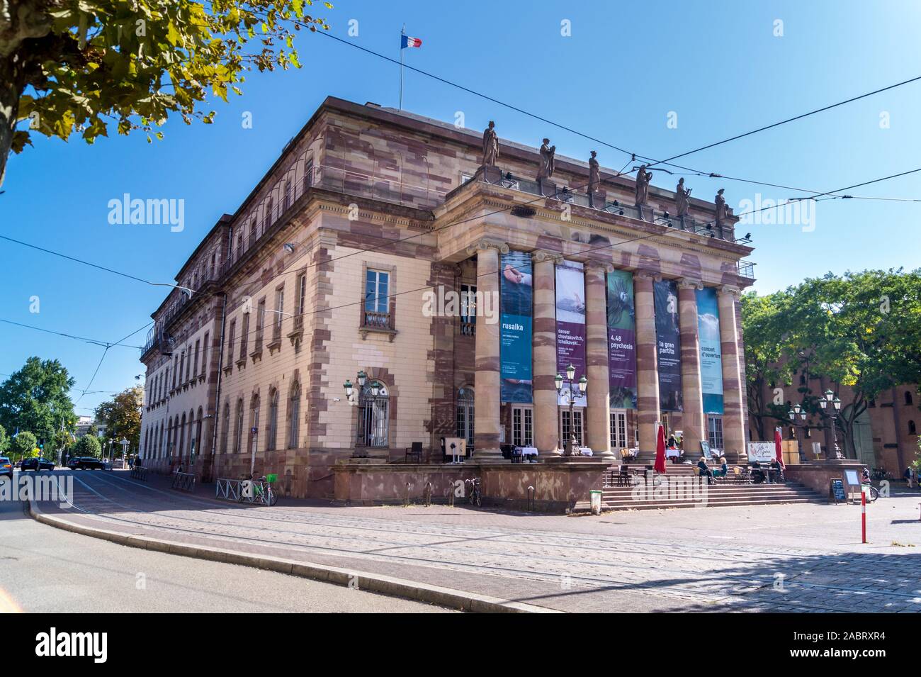 Nationaloper des Rheins, im neoklassischen Stil, Place Broglie, Strasbourg, Alsace, Grand EST, Frankreich Stockfoto