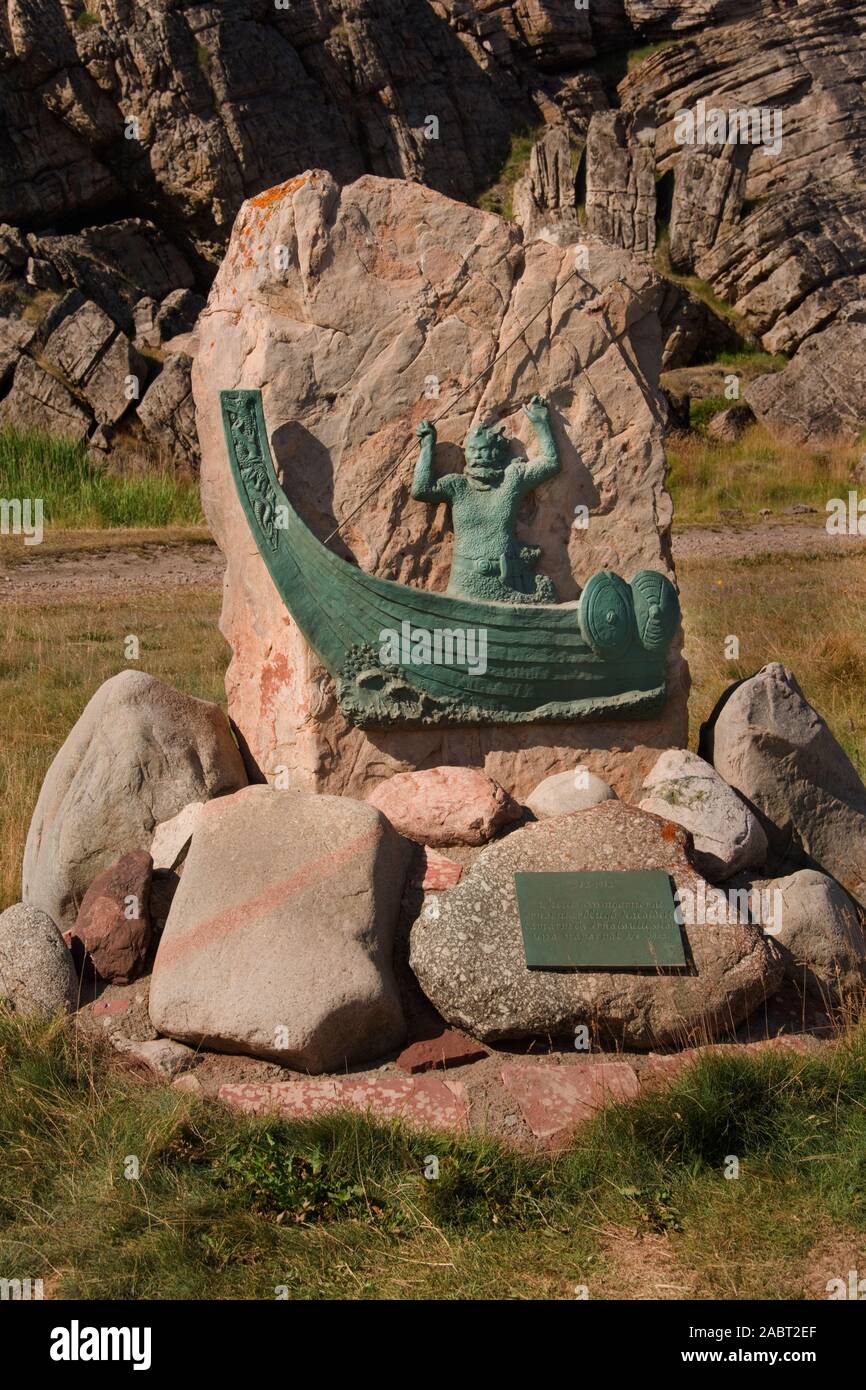 Europa, Süd West Grönland, kujalleq Kommune, Qassiarsuk, Denkmal für 100 Jahre seit Eric dem Roten genannt Grönland (982) Stockfoto