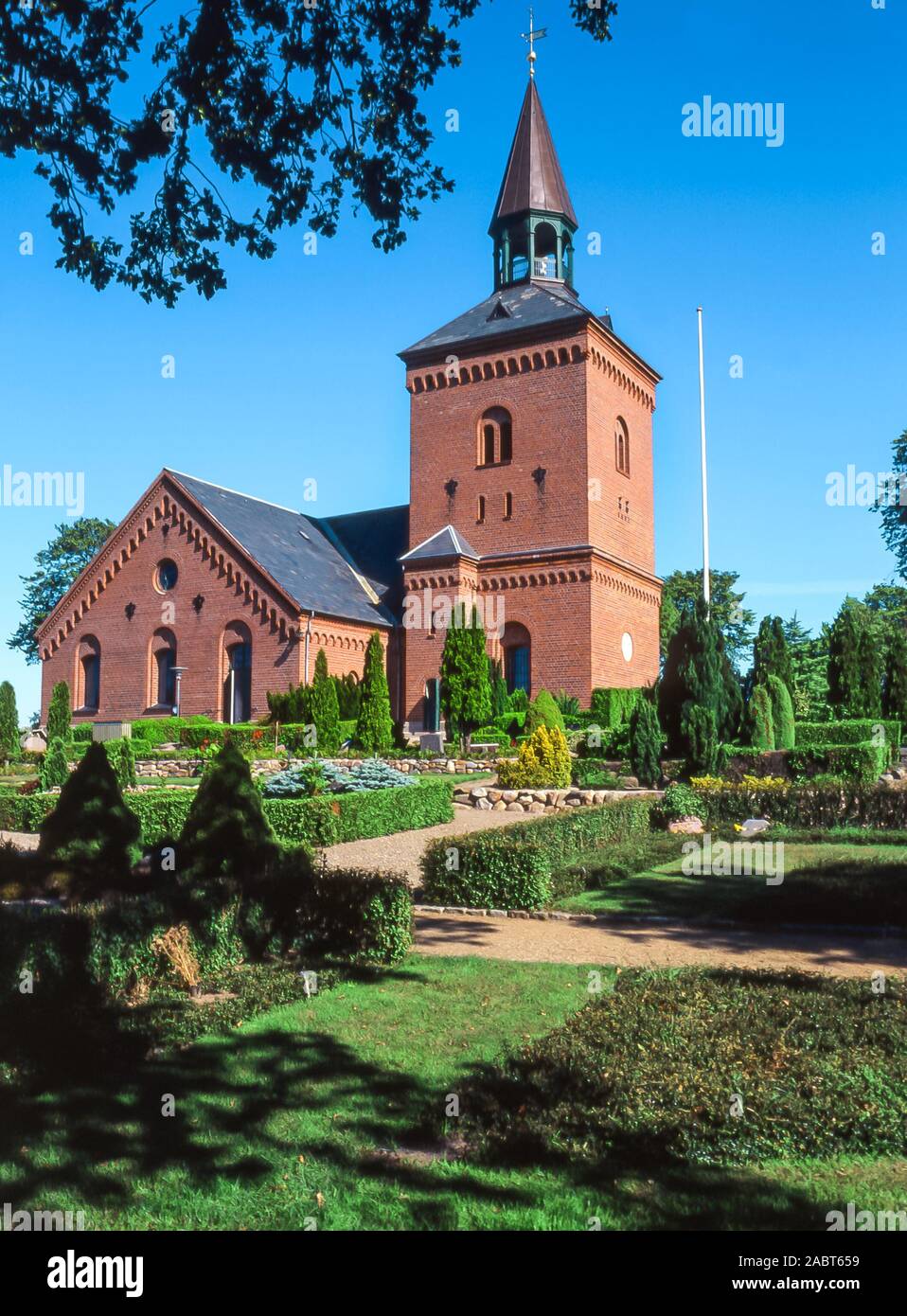 Bregninge Kirche auf der Insel Taasinge in Dänemark Stockfoto