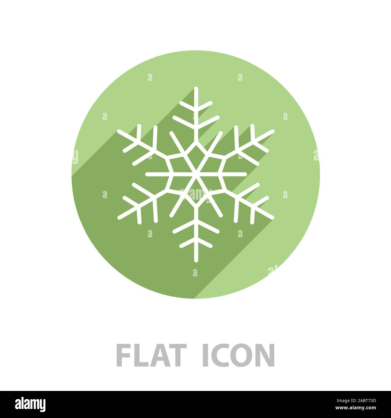 Schneeflocke Flachbild-Symbol. Vector Illustration Stock Vektor